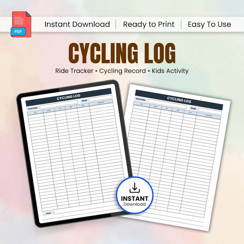 Bicycle Log Journal - Etsy