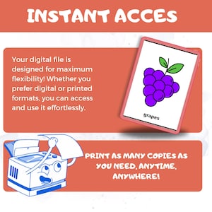 Cartes d'apprentissage colorées de fruits pour les tout-petits, cartes mémoire ABC, DPP MRR, feuilles de travail faites pour vous avec droits de revente, retour à l'école