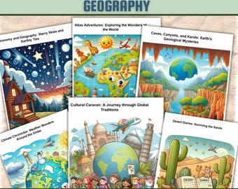 E Books for Kids | Geography, Printable eBooks, Inspiring Storybook Digital Download for Childrens Books | Pre K Learning | Preschool Books