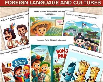 E Books for Kids | Foreign Language and Culture, Printable eBooks, Inspiring Storybook Digital Download for Childrens Books | Pre K Learning