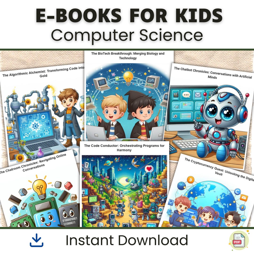Ebooks for Kids | Computer Science | Editable Digital Downloads | Kids ...