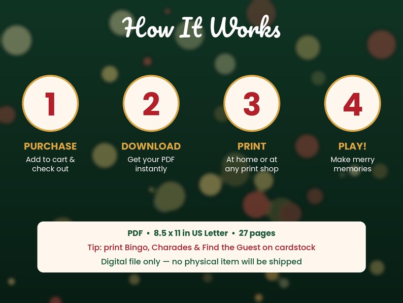 Christmas Party Games Bundle, 16 Printable Holiday Games for Family ...