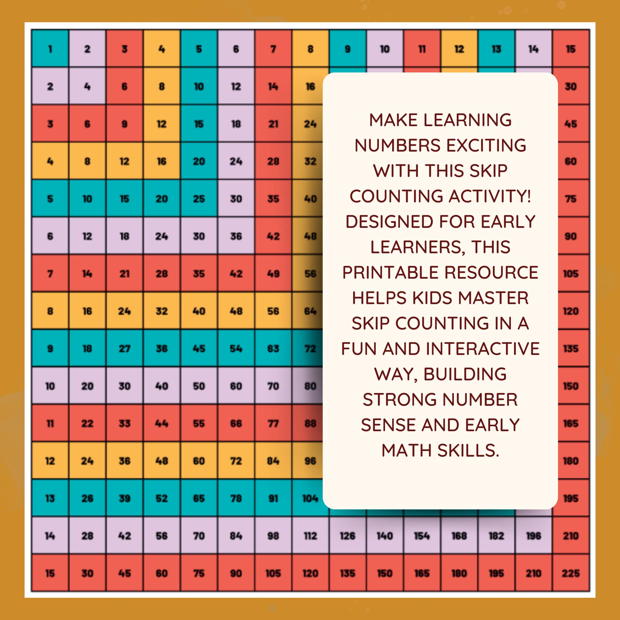 Skip Counting Worksheets for Kids Fun Printable Math Activities Early ...