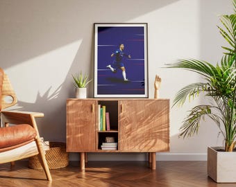 Póster de fútbol de Eden Hazard: impresión mate con calidad de museo
