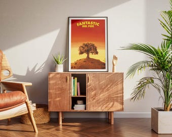 Póster de El fantástico Sr. Fox – Impresión artística cinematográfica de Wes Anderson