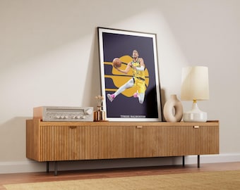 Póster de Tyrese Haliburton: Arte mural de jugador de baloncesto de la NBA