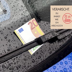 witzige Falschparken Parkverbot Karte gegen schlechtes parken lustig Hinweis Auto Sticker