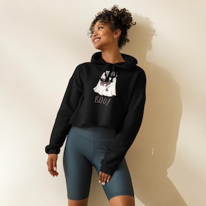 Crop-Top-Kapuzenpullover