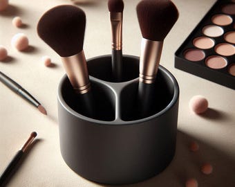 3D Printed Makeup Brush Holder: Modern Vanity Organizer