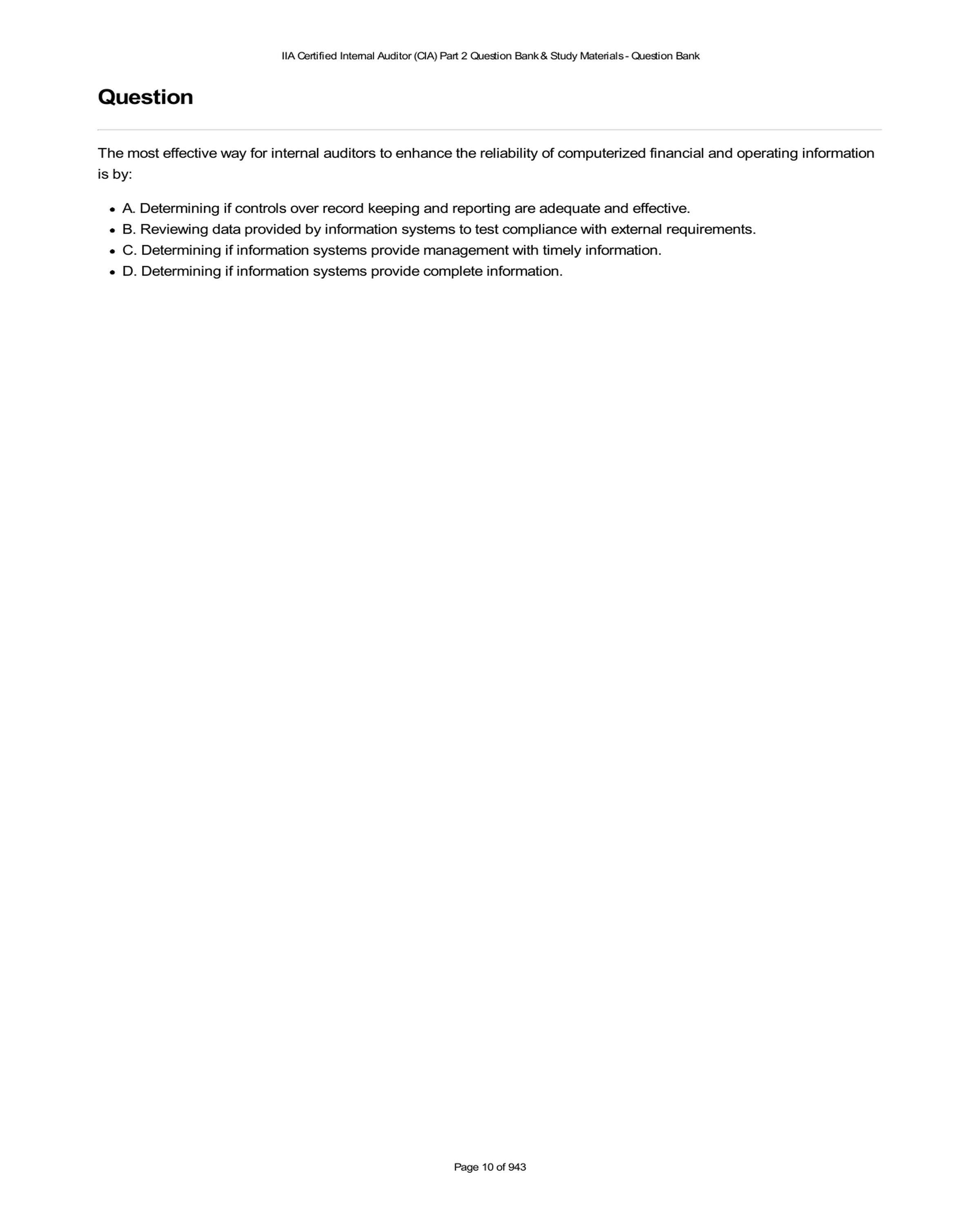 IIA IIA-CIA-Part2 Dumps - Internal Audit Engagement