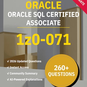Oracle SQL 1z0-071 Practice Questions | AI Explanations