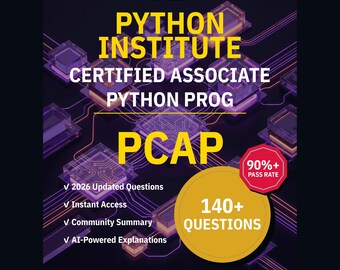 Python Institute Certified Associate Python Prog PCAP Practice Questions: 140+ AI Explanations, Community Answers
