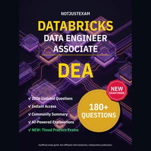 Databricks Data Engineer Associate DEA Practice Questions: 180+ AI Explanations, Community Answers (Instant Download)