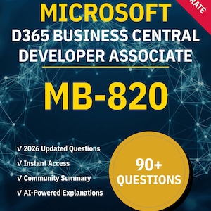 MB-820 Microsoft認定：Dynamics 365 Business Central Developer Associate | 模擬試験 2026 | NotJustExamによるインタラクティブな準備
