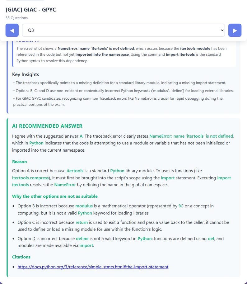 Question 3 - community discussion and AI recommendation