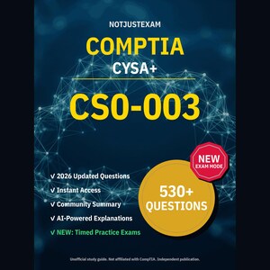 CS0-003 Übungstest 2026 - CompTIA CySA+: Über 530 Fragen, KI-Erklärungen