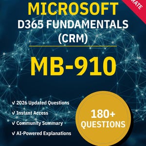 MB-910 D365 Podstawy (CRM) Microsoft | Test praktyczny 2026 | Interaktywne przygotowanie NotJustExam