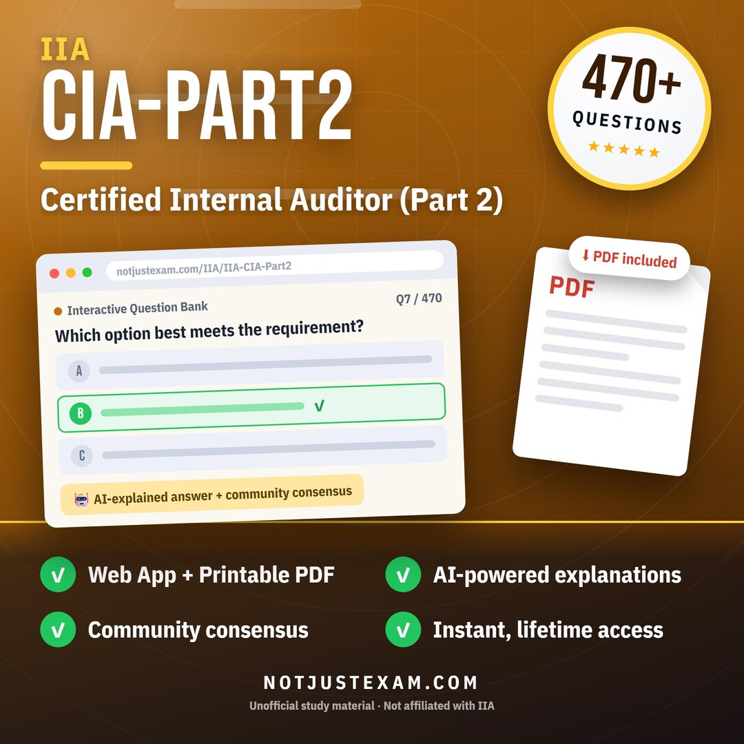 IIA認定内部監査人（パート2）CIA-Part2練習問題：470以上の解答解説