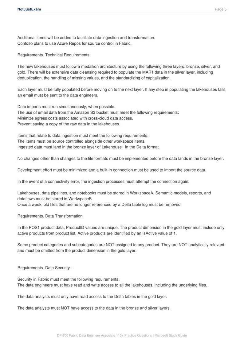 Microsoft Fabric Data Engineer Associate DP-700 Practice Questions: 110 ...