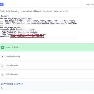 Question 3 - correct answer highlighted
