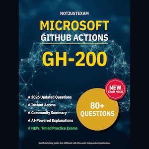 Microsoft GitHub Actions GH-200 Practice Questions: 80+ AI Explanations, Community Answers (Instant Download)