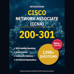 CISCO Network Associate (CCNA) 200-301 Practice Questions: 1390+ Answer Explanations, Community Answers (Instant Download)