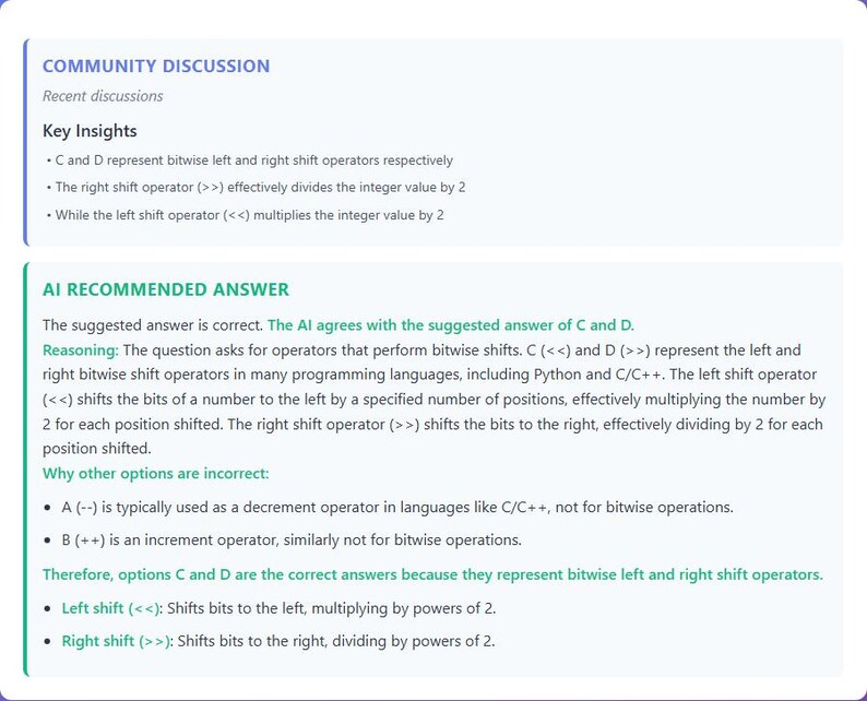 Question 2 - community discussion and AI recommendation
