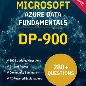 DP-900 Fundamentos de datos de Azure: más de 280 preguntas prácticas interactivas con explicaciones de IA / Guía de estudio de Microsoft