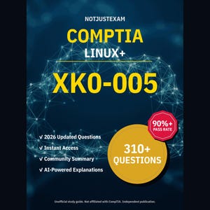 CompTIA Linux+ XK0-005 Practice Questions: 310+ AI Explanations, Community Answers (Instant Download)