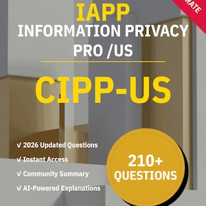Domande sulla privacy negli Stati Uniti (IAPP/CIPP/US): oltre 210 spiegazioni sull'IA e risposte della community (download immediato)