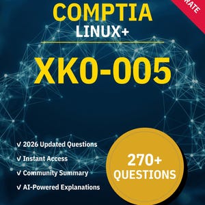 XK0-005 Linux+ 270+ questions pratiques interactives avec des explications sur l'IA | Guide d'étude CompTIA