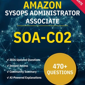 SOA-C02 SysOps-beheerder stelt meer dan 470 interactieve oefenvragen met uitleg over AI | Amazon-studiegids