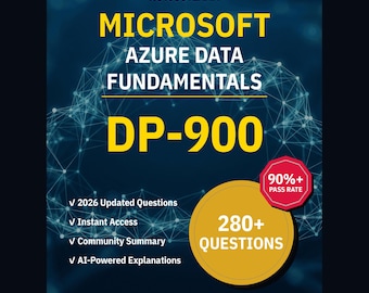 Microsoft Azure Data Fundamentals DP-900 Practice Questions: 280+ AI Explanations, Community Answers (Instant Download)
