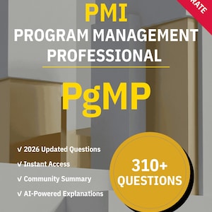 PgMP Program Management Professional 310+ Interactive Practice Questions with AI Explanations | PMI Study Guide