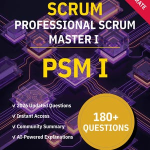 Preguntas de práctica para el examen PSM I de Scrum Master Profesional / Preparación interactiva actualizada para 2026 (libro electrónico)