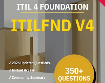 ITILFND V4 ITIL 4 Foundation 350+ Interaktive Übungsfragen mit vollständigen Erklärungen | ITIL Studienführer