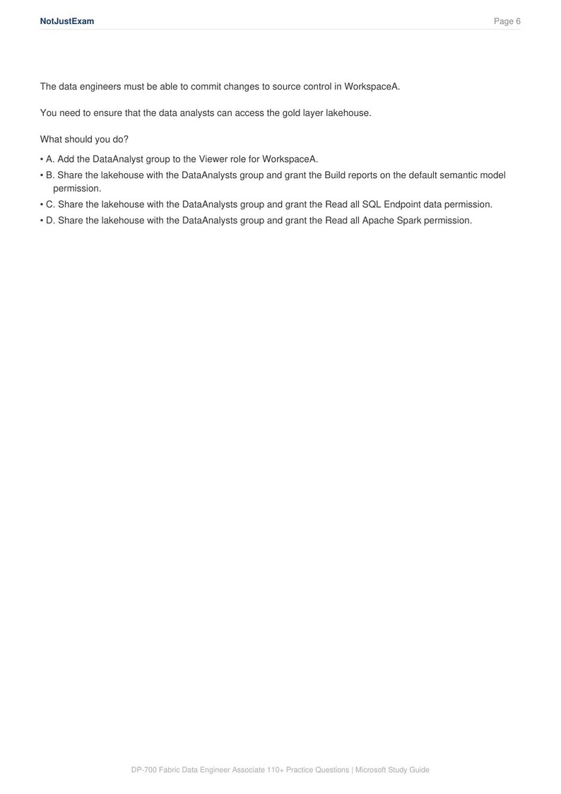 DP-700 Fabric Data Engineer Associate Microsoft | Practice Test 2026 ...