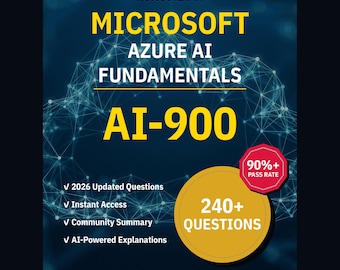 Microsoft Azure AI Fundamentals AI-900 Övningsfrågor: 240+ svarförklaringar, communitysvar (direktnedladdning)