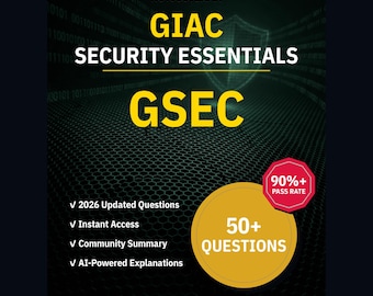 GIAC Security Essentials GSEC övningsfrågor: 50+ svarförklaringar, communitysvar (direktnedladdning)