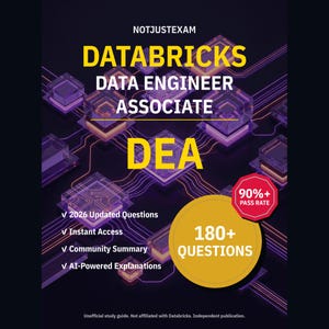 Databricks Data Engineer Associate DEA Practice Questions: 180+ AI Explanations, Community Answers (Instant Download)