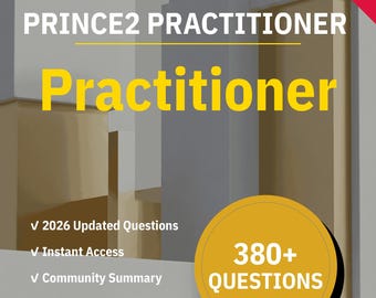 PRINCE2 Practitioner: Más de 380 preguntas de práctica interactivas con explicaciones de IA / Guía de estudio de PRINCE2