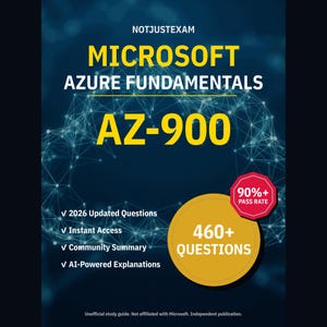 Microsoft Azure Fundamentals AZ-900 Practice Questions: 460+ AI Explanations, Community Answers (Instant Download)