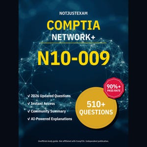 CompTIA Network+ N10-009 Practice Questions: 510+ AI Explanations, Community Answers (Instant Download)