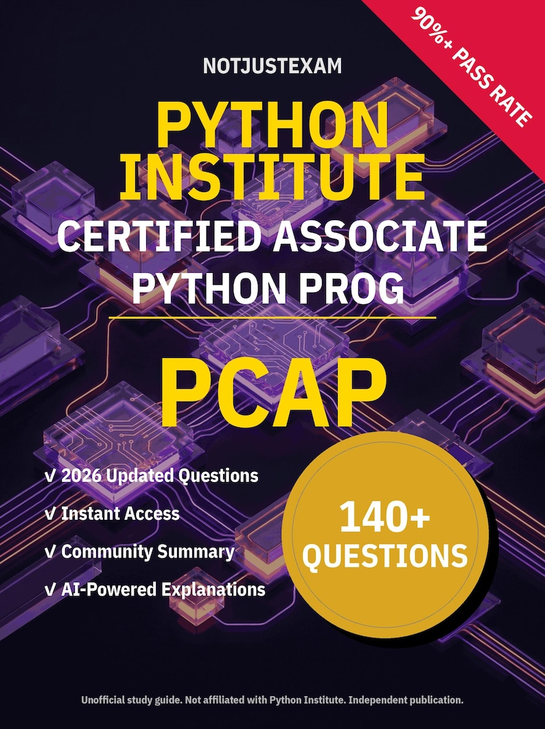 PCAP Zertifizierter Mitarbeiter Python Prog Python Institute | Praxistest 2026 | Interaktive Vorbereitung von NotJustExam Bild 1