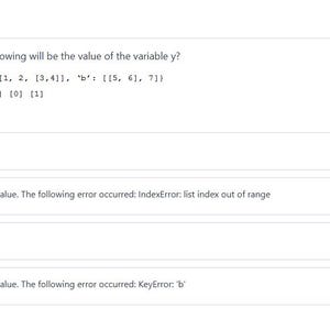 Question 1 - question and answer options