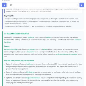 Question 4 - community discussion and AI recommendation