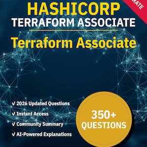 TA-003 Terraform Associate 350+ Interactive Practice Questions with AI Explanations | HashiCorp Study Guide