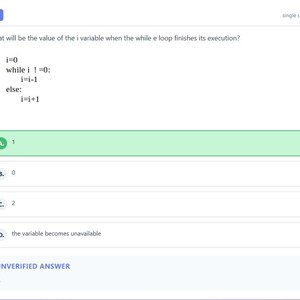 Question 1 - correct answer highlighted