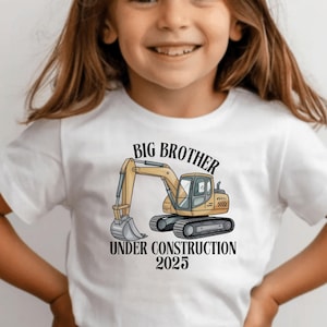 Big brother Shirt, Future Big Brother Gift, Big Brother Under Construction Shirt, Big Bro Toddler Tee, pregnancy announcement shirt
