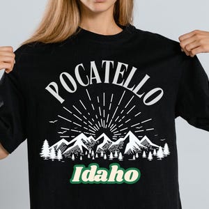 Pocatello Idaho Retro Mountain Shirt,  Idaho Nature Lover Shirt, PNW Adventure Tee,  Pocatello Souvenir Shirt, Scenic Outdoors Graphic Tee